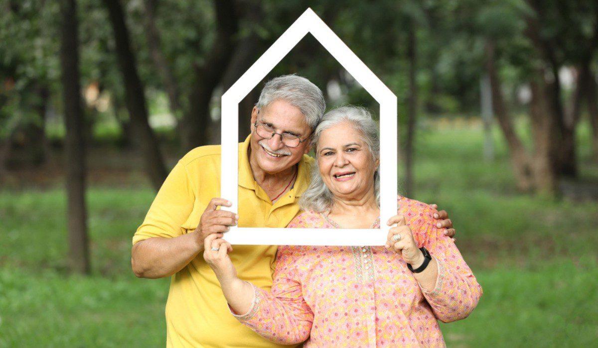 Happy resident family using society management app
